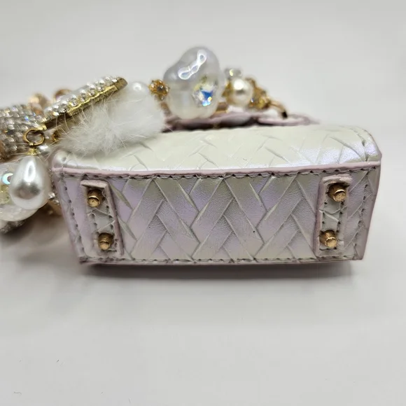 Iridescent Mini Handbag with Charm Bracelet - Picture 2 of 5